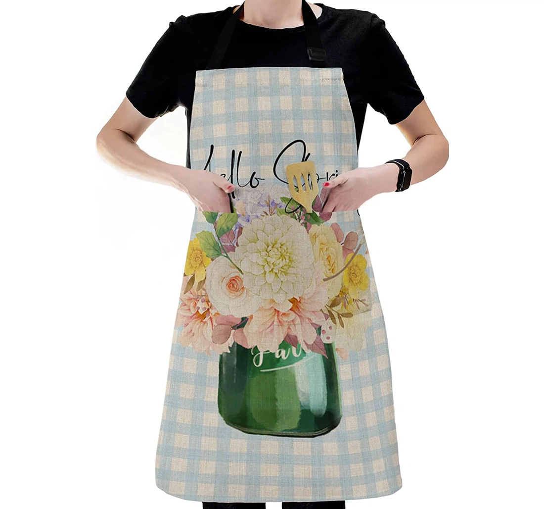 Vintage Farmhouse Flowers Apron