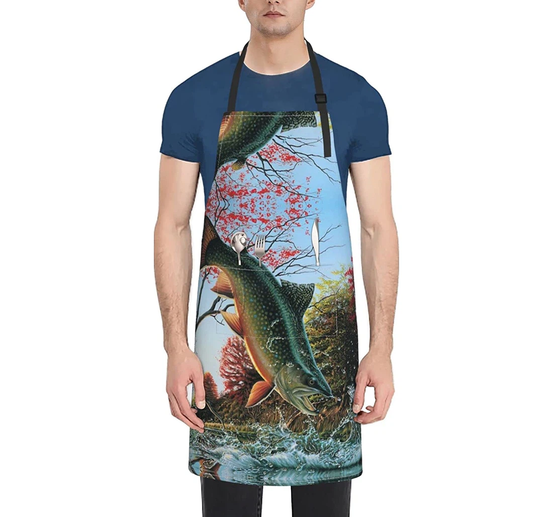 Safflower Flying Fish Apron