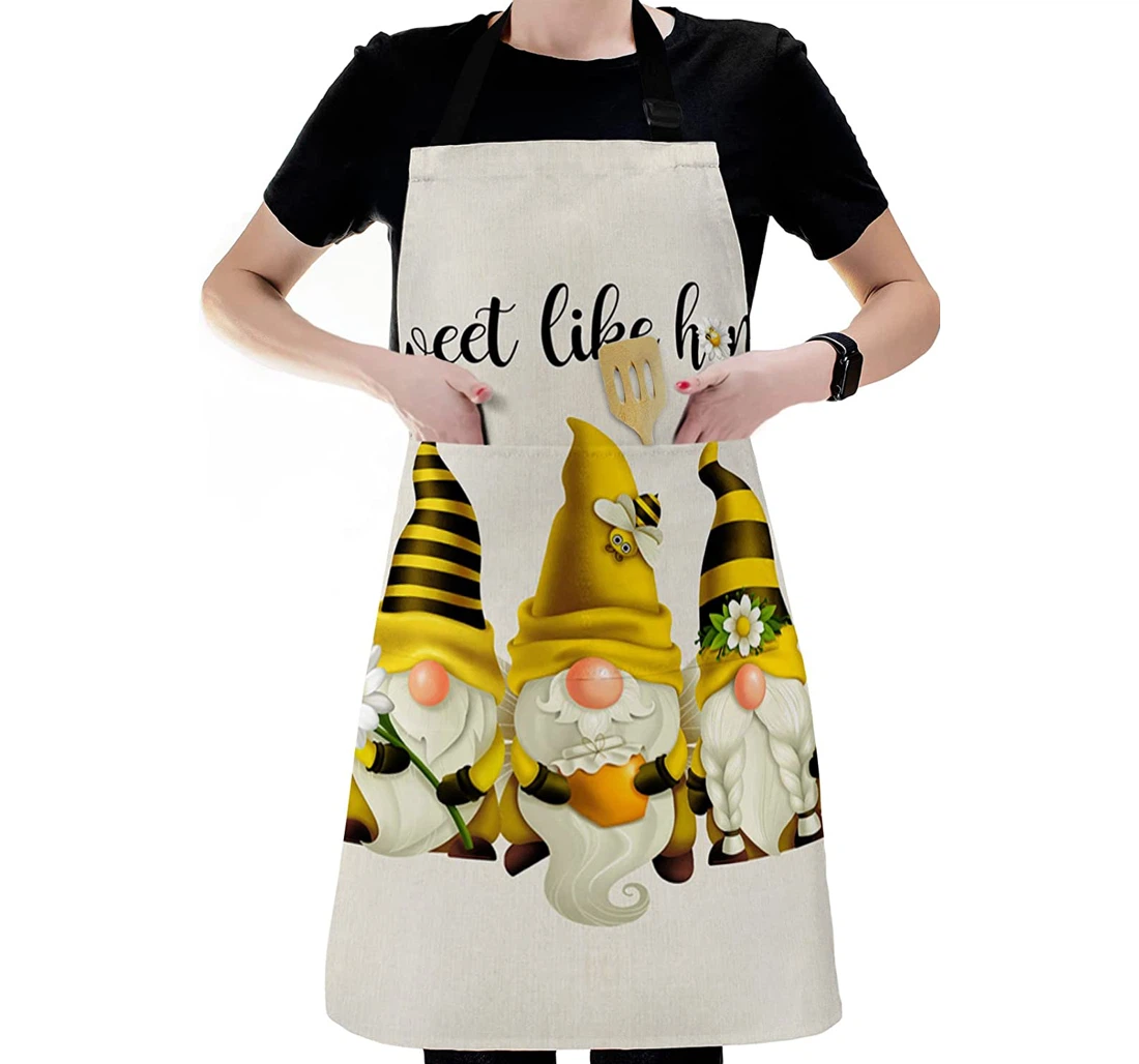 Farmhouse Sweet Gnome Honey Bee Apron