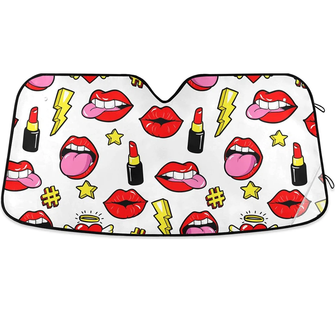 Red Lips Auto Sun Shade