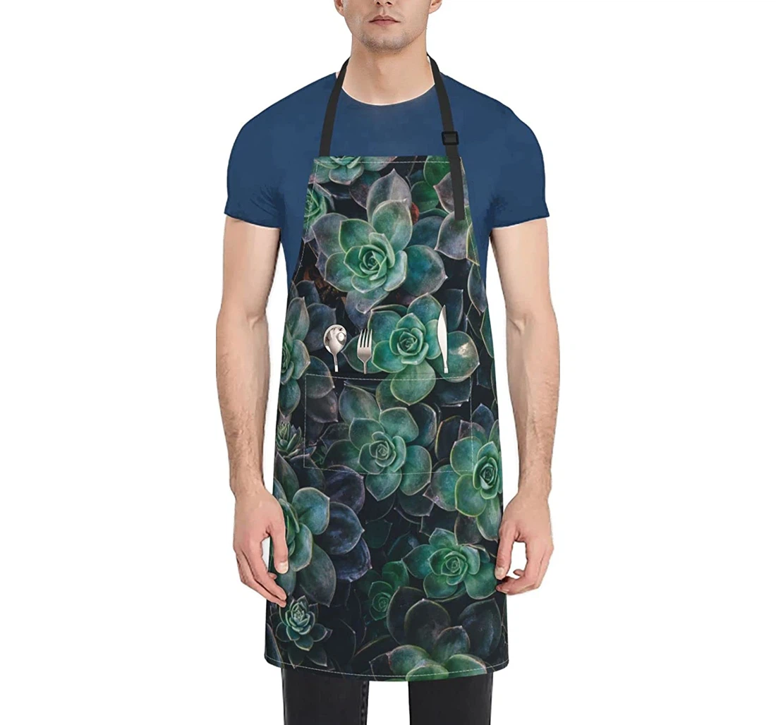 Green Succulent Apron