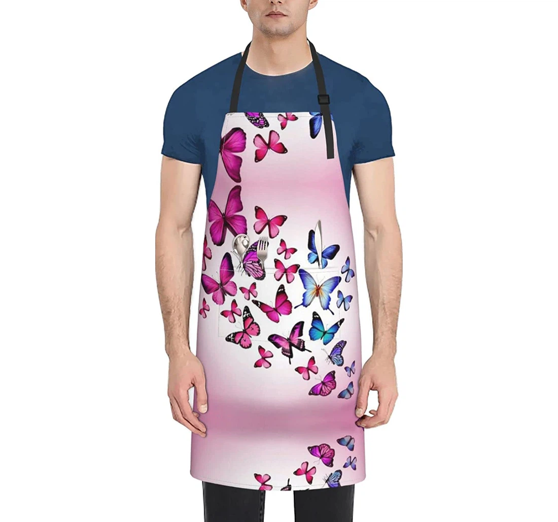 Pink Butterflies Apron