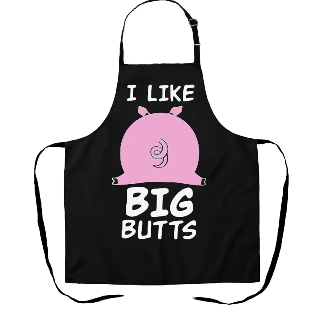 Pork I Like Big Butts Funny Bbq Joke Gag Gift Guys Pig Butt Grill Gift Gift Chef Apron