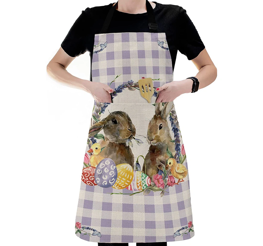 Spring Easter Farm Bunny Chick Apron