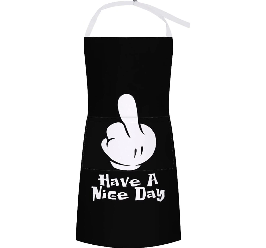 Have A Nice Day Middle Finger Apron