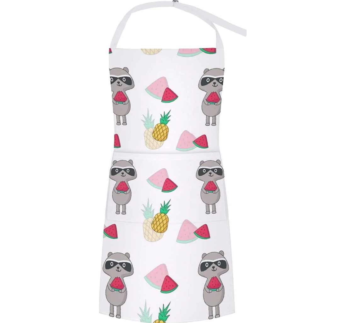 Summer Pattern Raccoon Apron