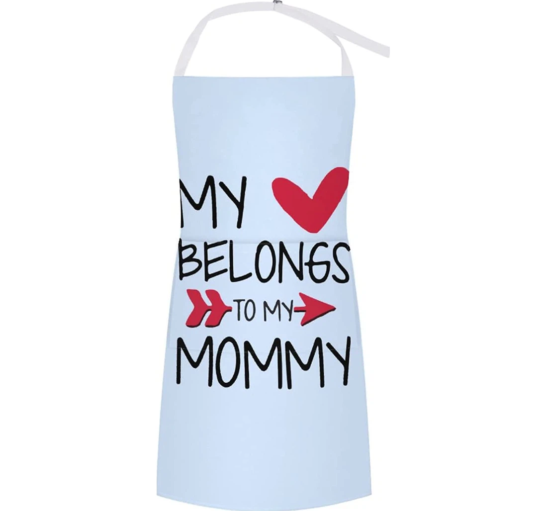 I Love Mom Heart Apron