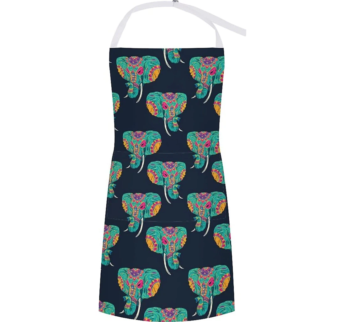 Colorful Indian Elephant Apron