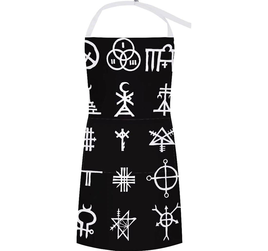 Wiccan Symbols Imaginary Cross Symbols Apron