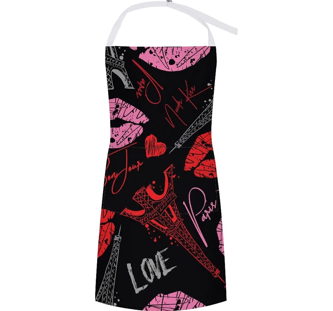 Eiffel Tower Lips Apron