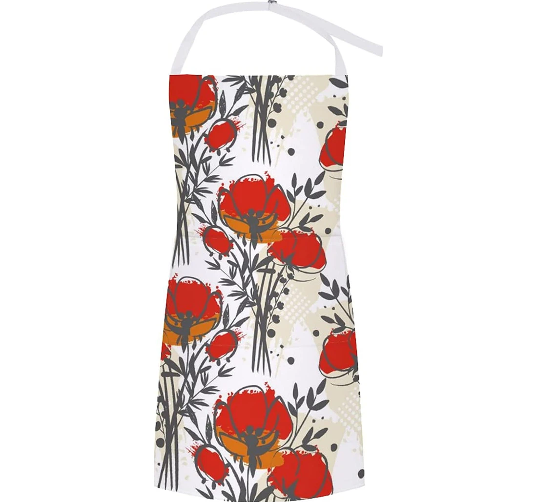 Red Poppies Apron