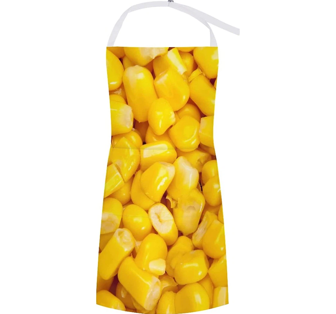 Yellow Corn Kernel Texture Apron