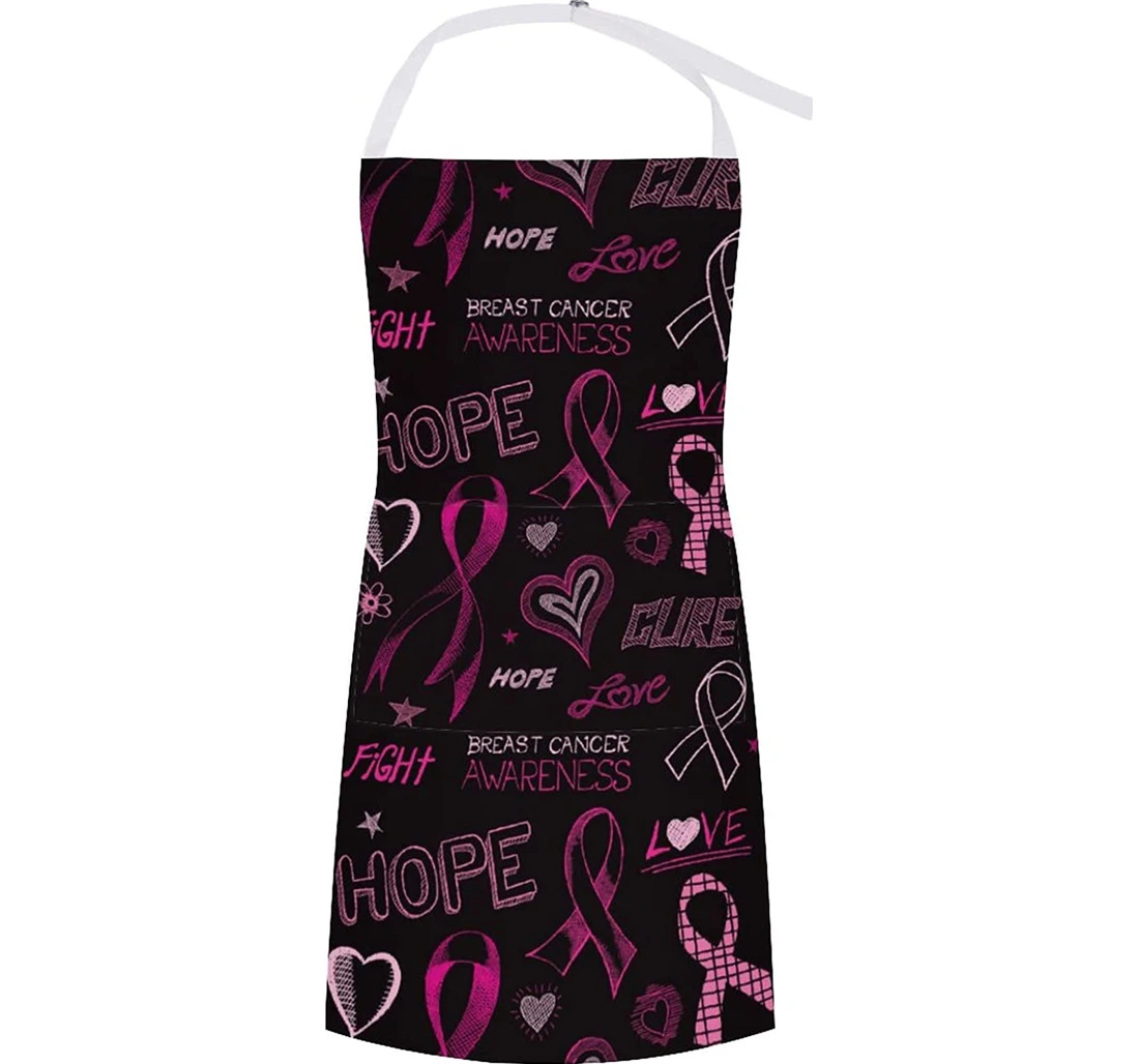 Hope Pink Ribbon Breast Cancer Awareness Apron