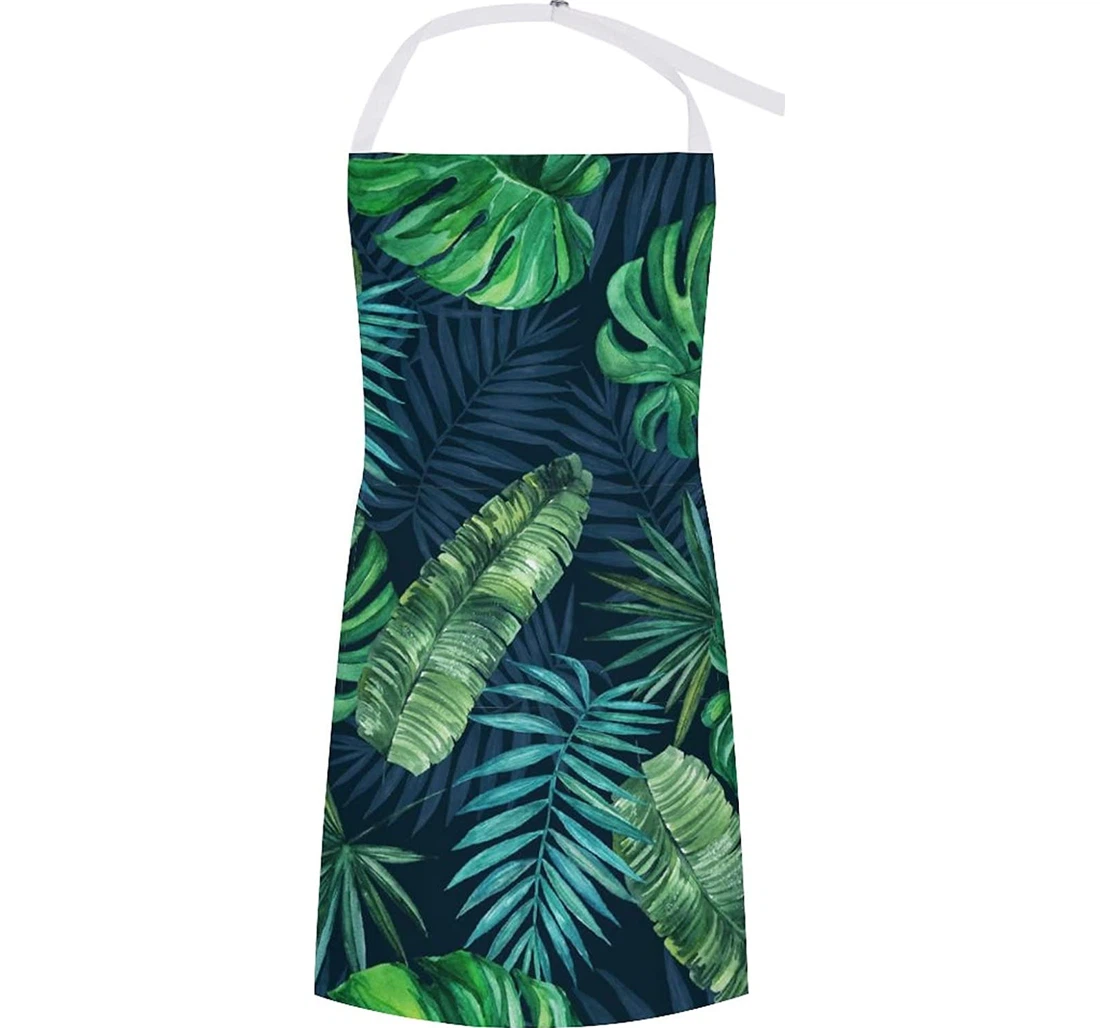 Tropical Plam Leaves Monstera Apron