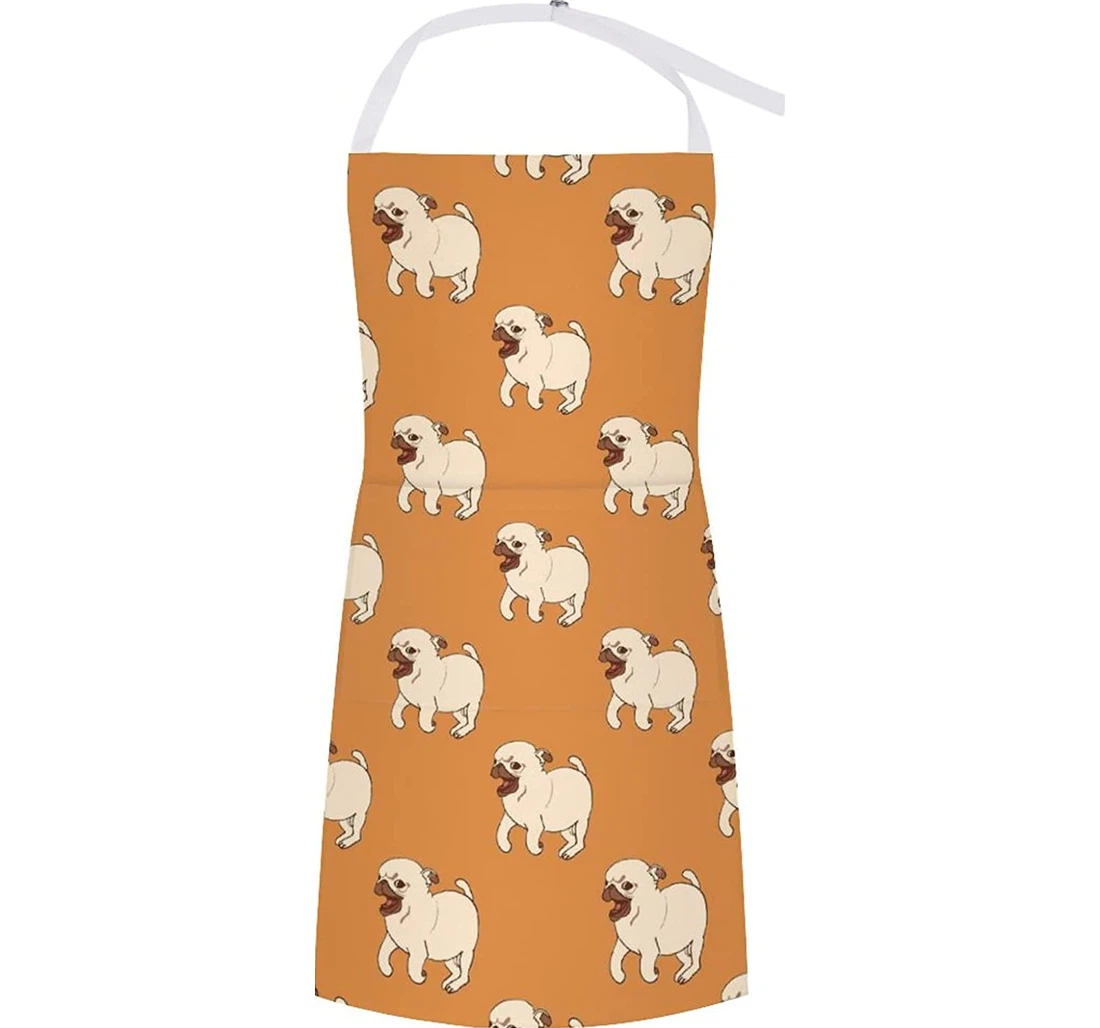 Pug Puppies Pattern Apron