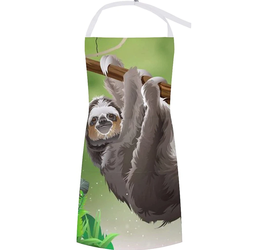 Sloth In Jungle Rainforest Apron