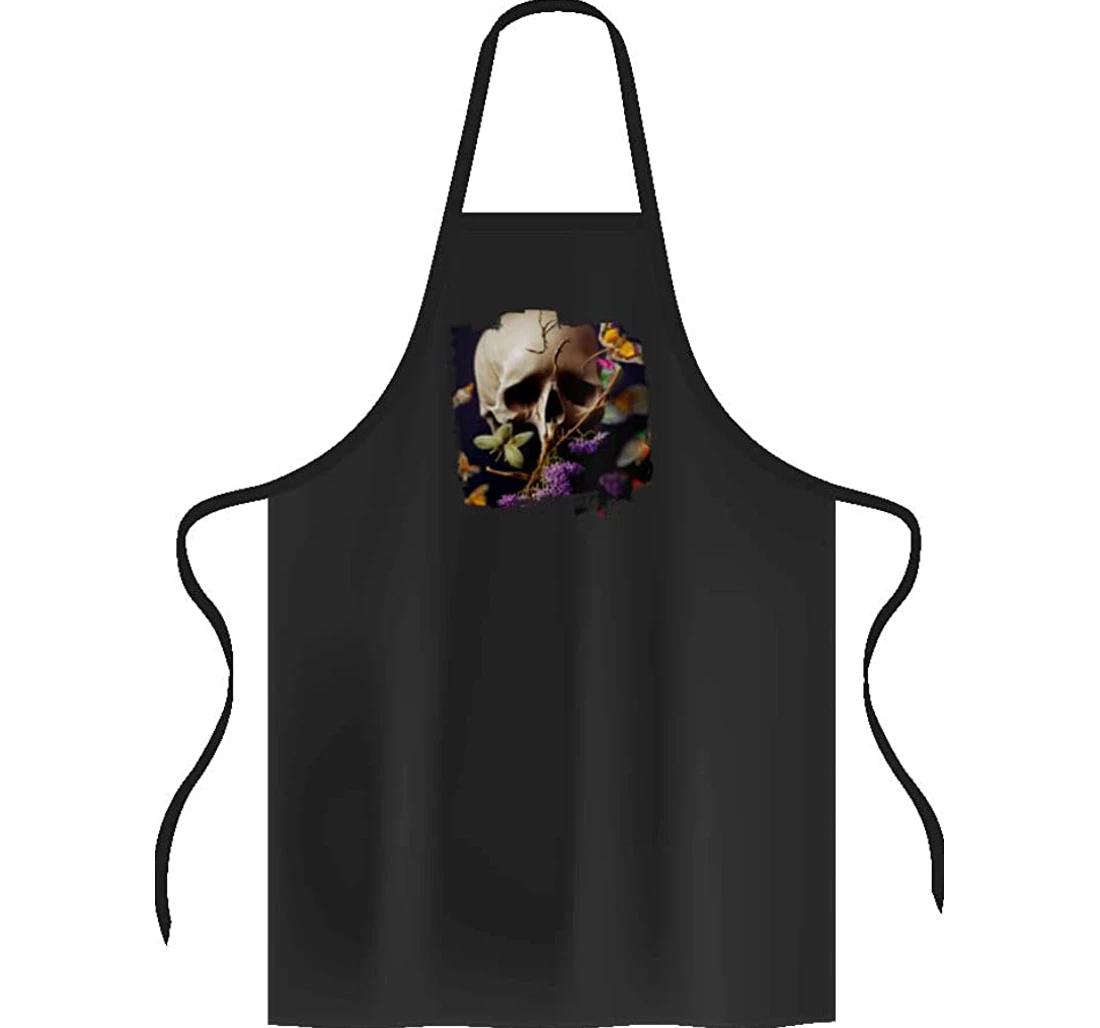 Skull Head Flower Cool Graphic Apron