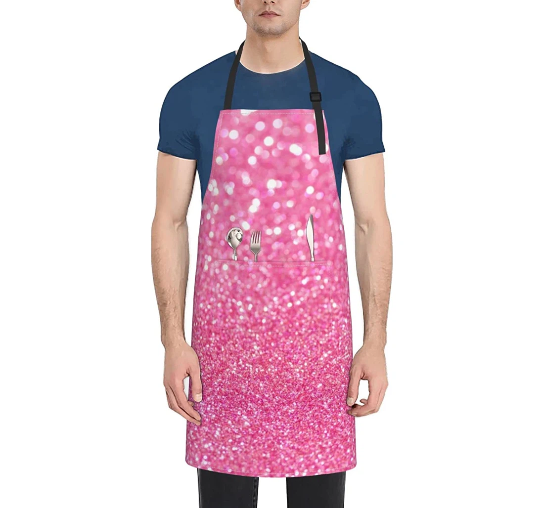 Sparkling Pink Glitter Apron