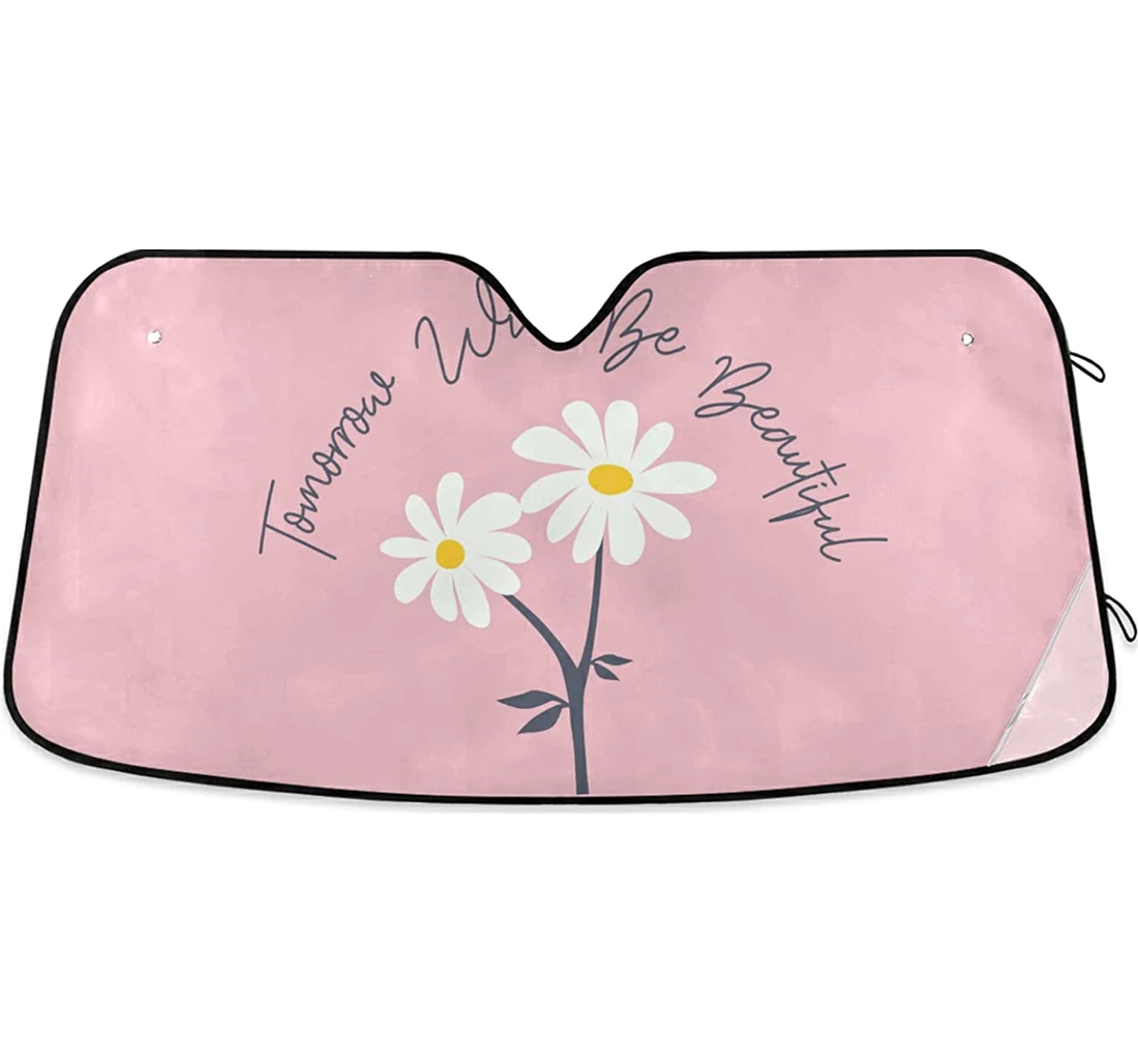 Daisy Flower Leaf Harmful Auto Sun Shade