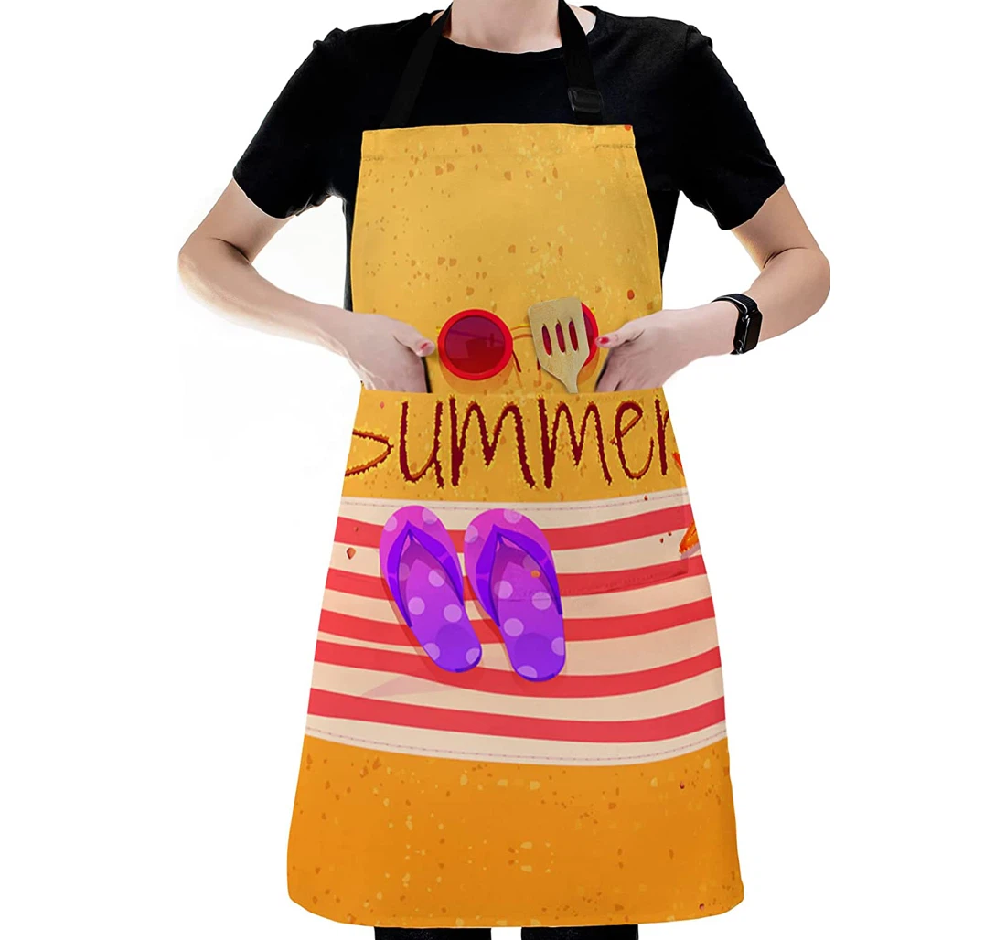 Summer Slippers Starfish On Beach Apron