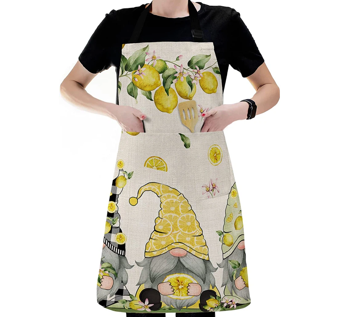 Summer Country Gnome Yellow Lemons Apron