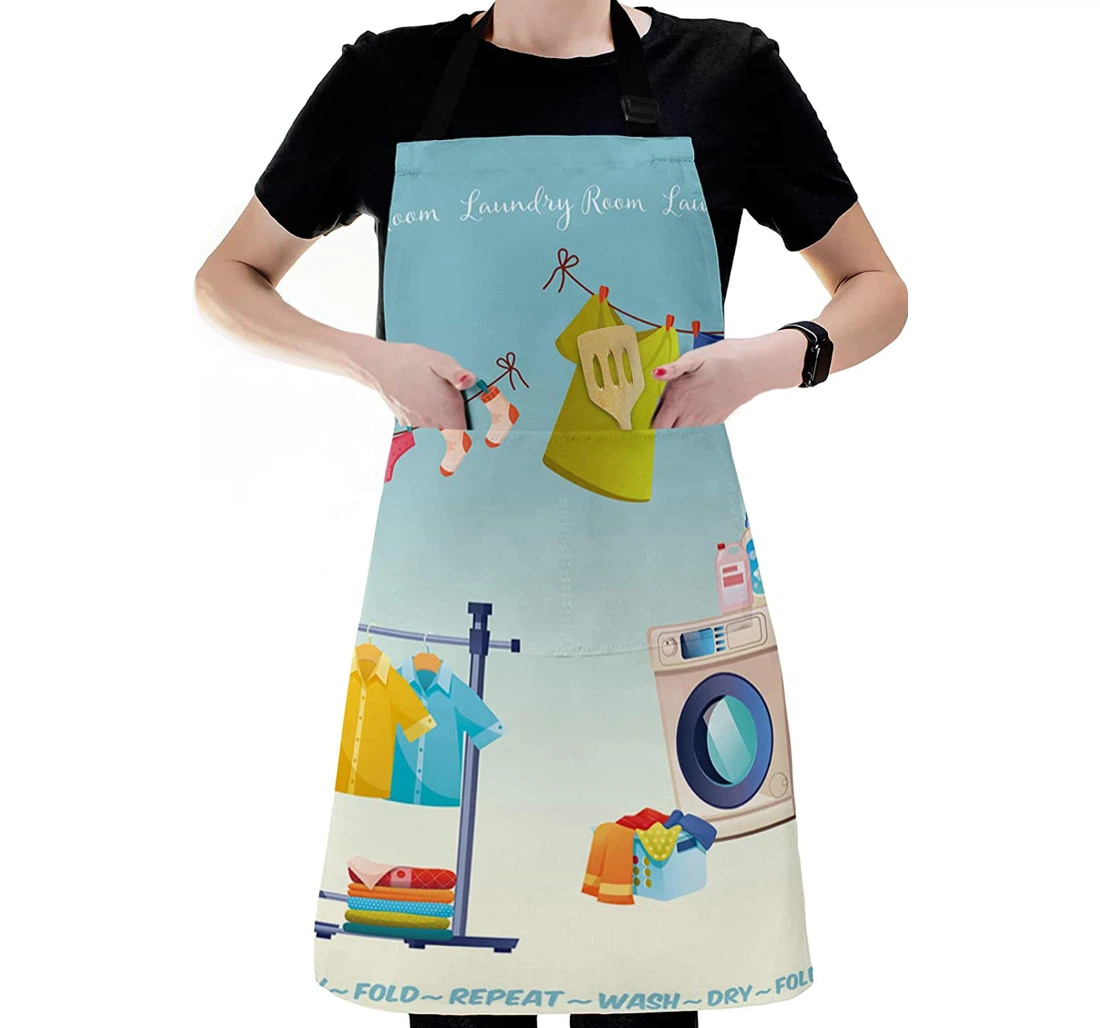 Laundry Theme Apron