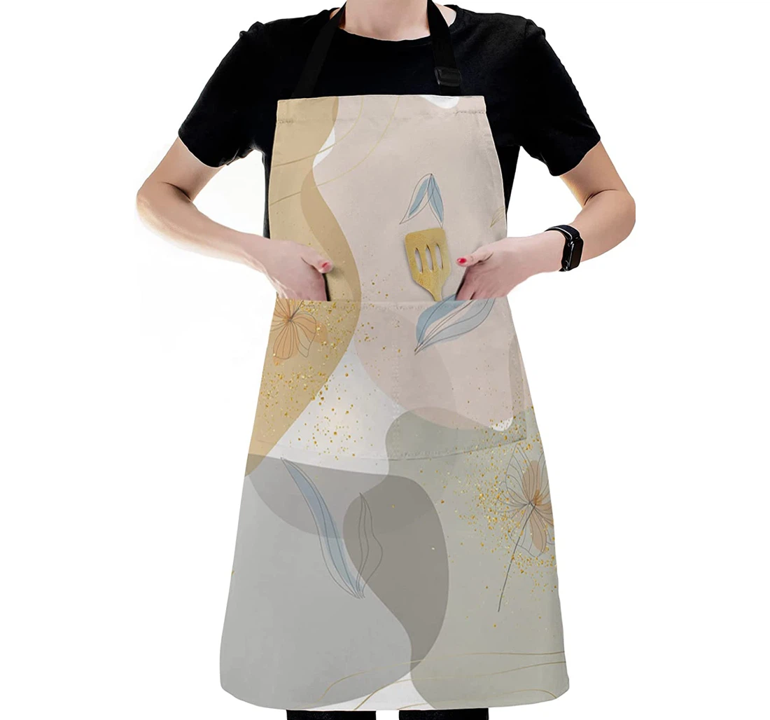 Medieval Line Aesthetic Flowers Apron