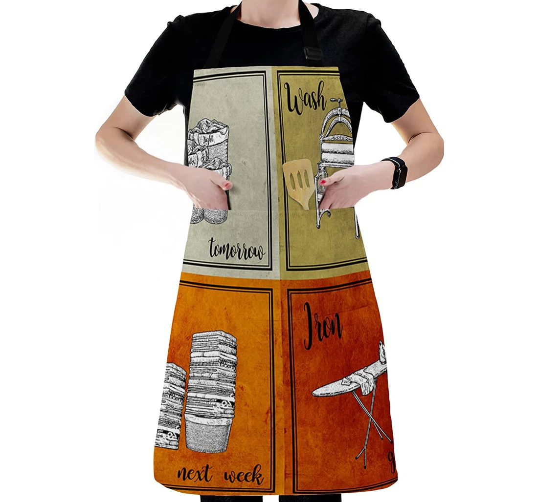 Vintage Laundry Theme Apron