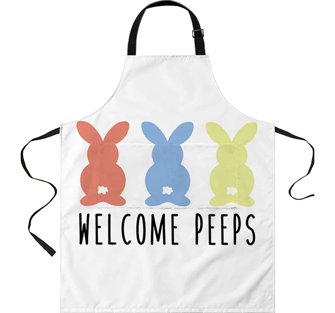 Funny Easter Bunny On White Server Chef Apron