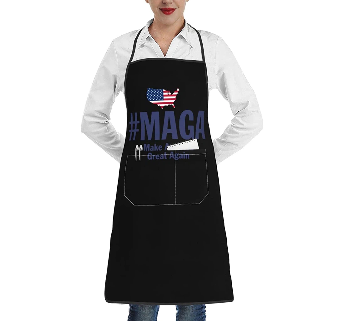 Make America Great Again Maga Pocket Wai Cloth Chef Apron