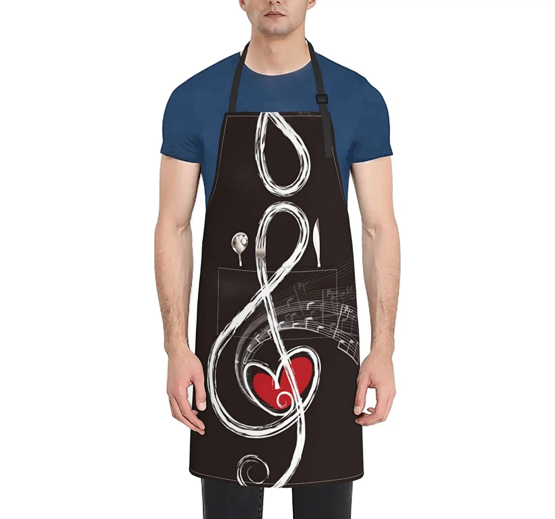 Treble Love And Music Apron