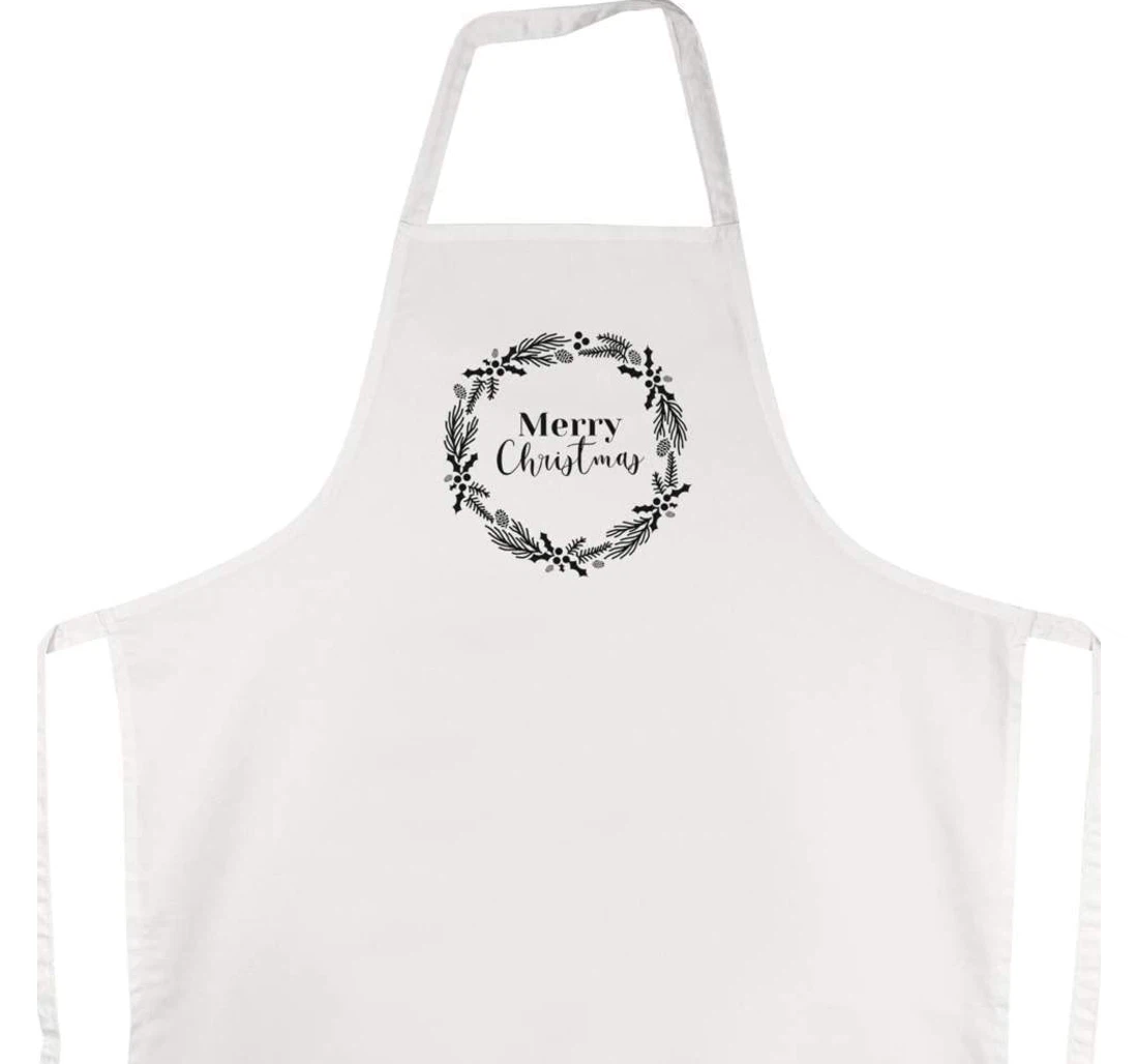 'merry Christmas Wreath' Apron