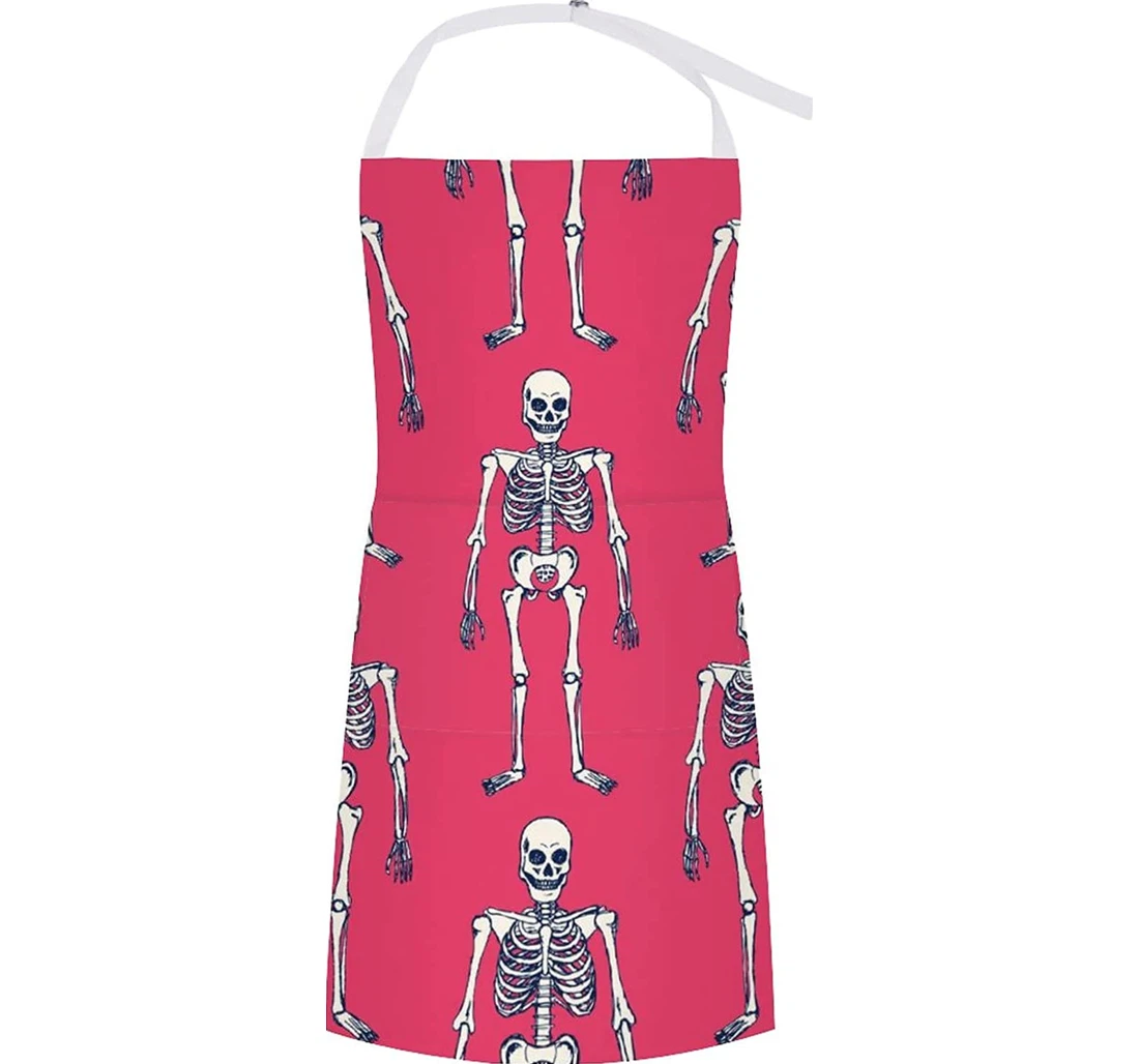 Vintage Sketch Skeleton Apron