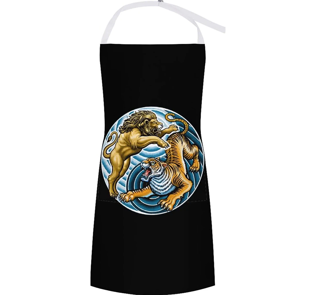 Yin Yang Lion Tiger Apron