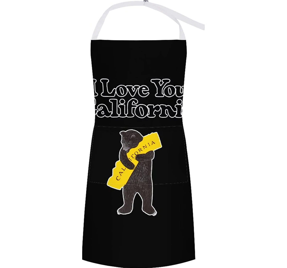 Bear I Love California Apron