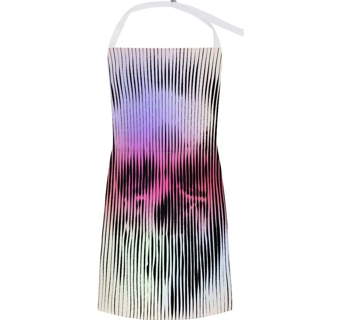 Colorful Disco Skull Apron