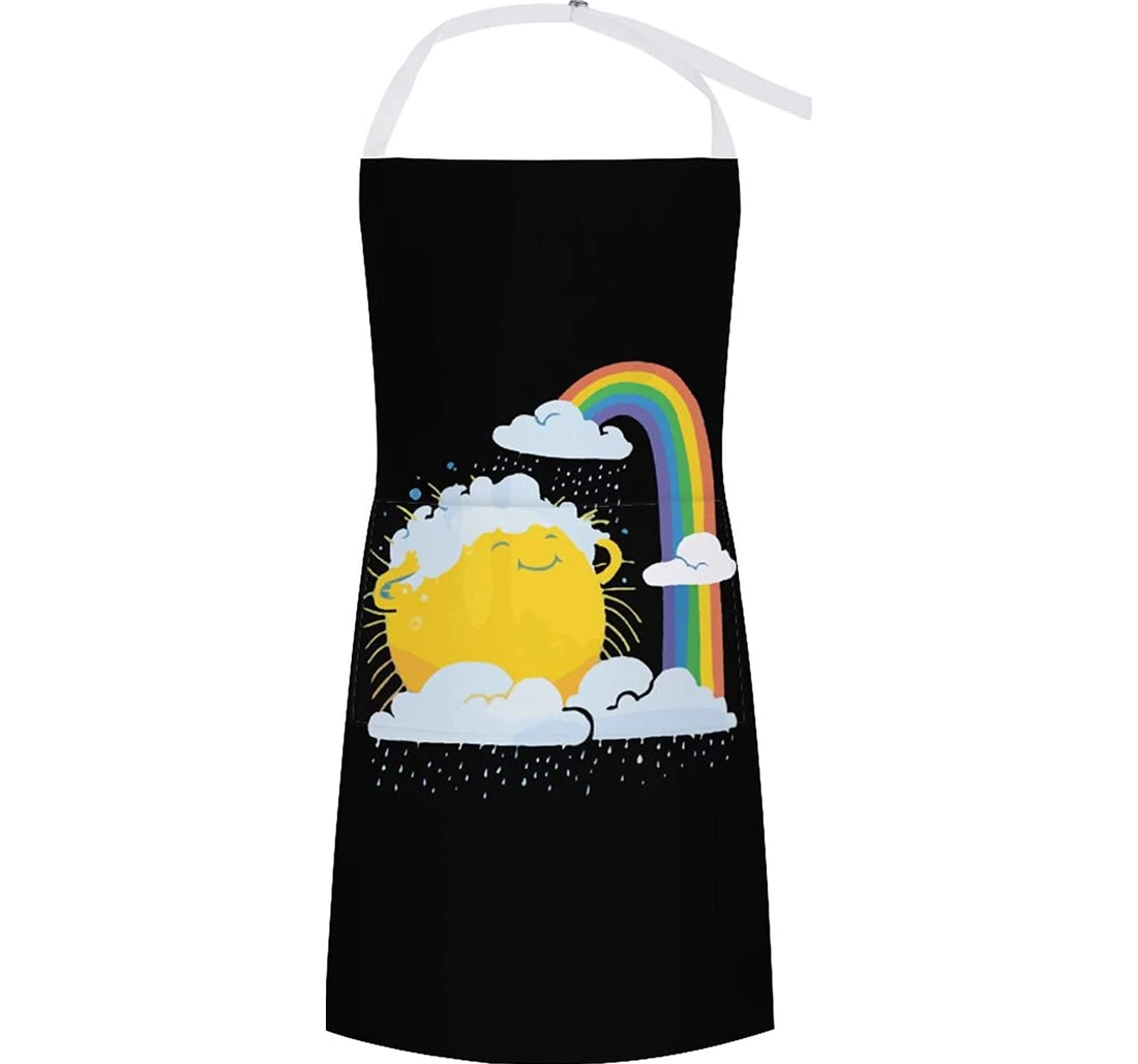 Funny Sun Rainy Rainbow Apron