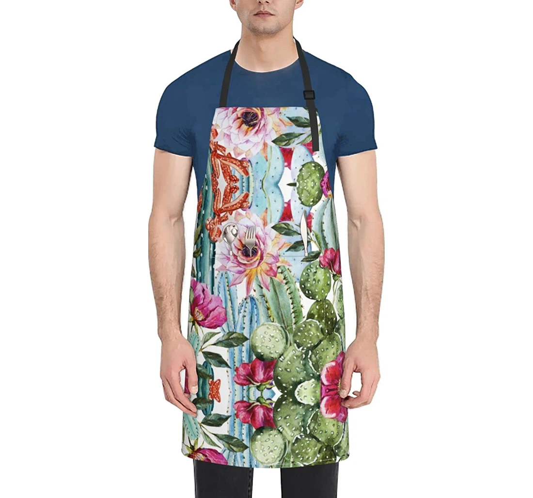 Cactus Succulent Rose Apron