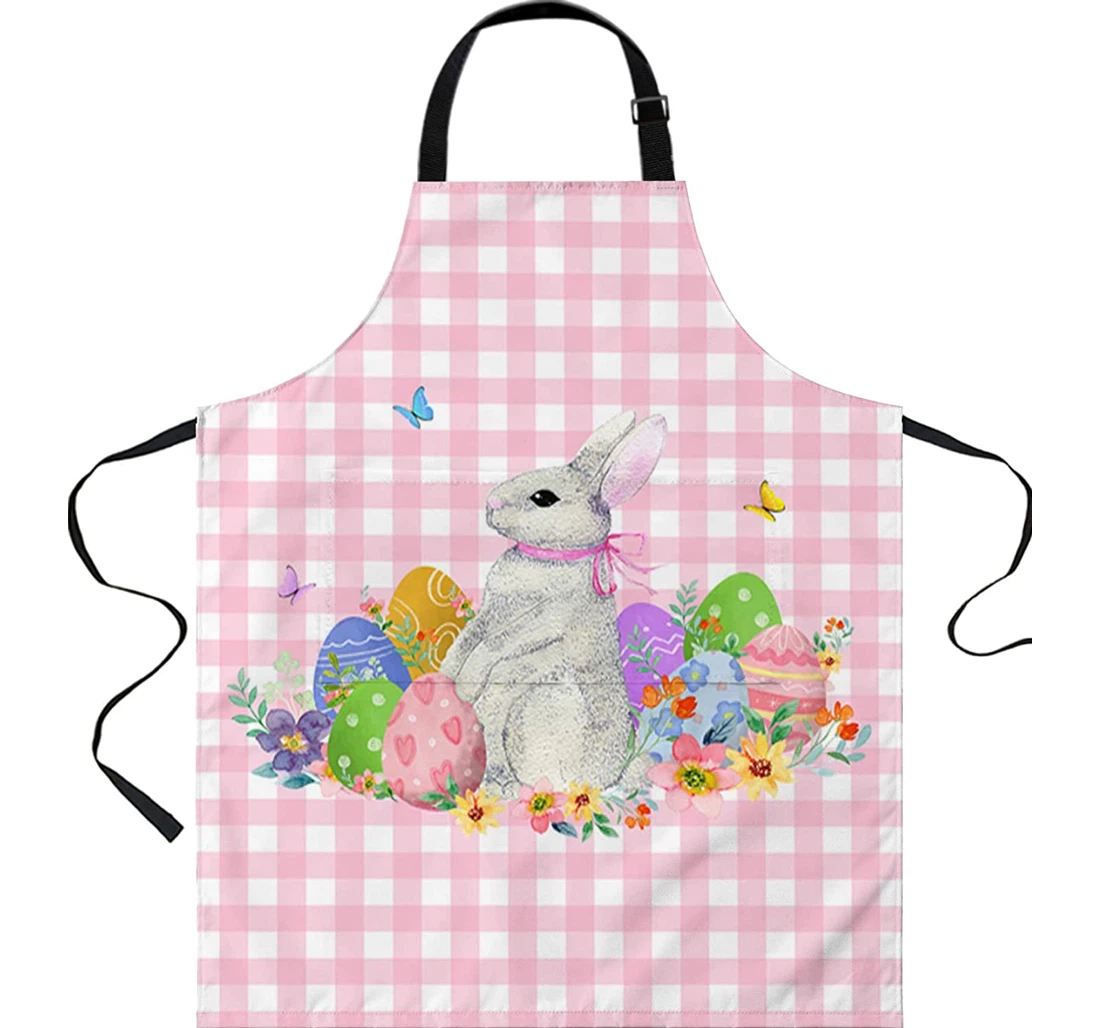 Easter Bunny Egg Spring Flower Server Chef Apron