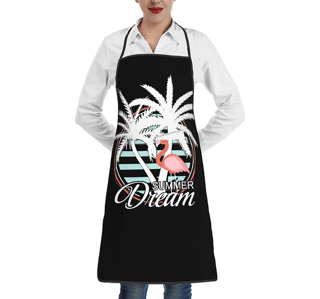 Flamingos Palm Tree Apron