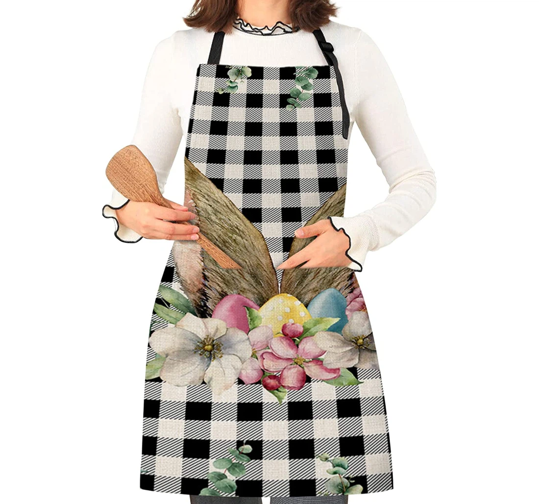 Rabbit Ear Easter Egg Eucalyptus Leaves Apron