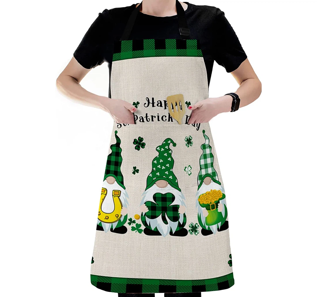 Dwarf St Patrick's Day Leaf Gold Apron