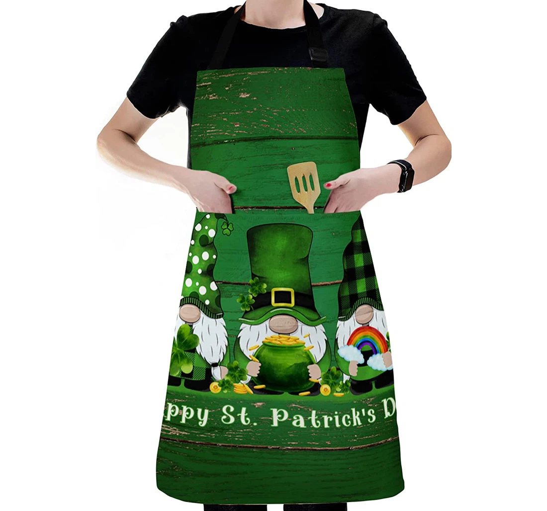 Dwarf Happy St Patrick's Day Gold Apron