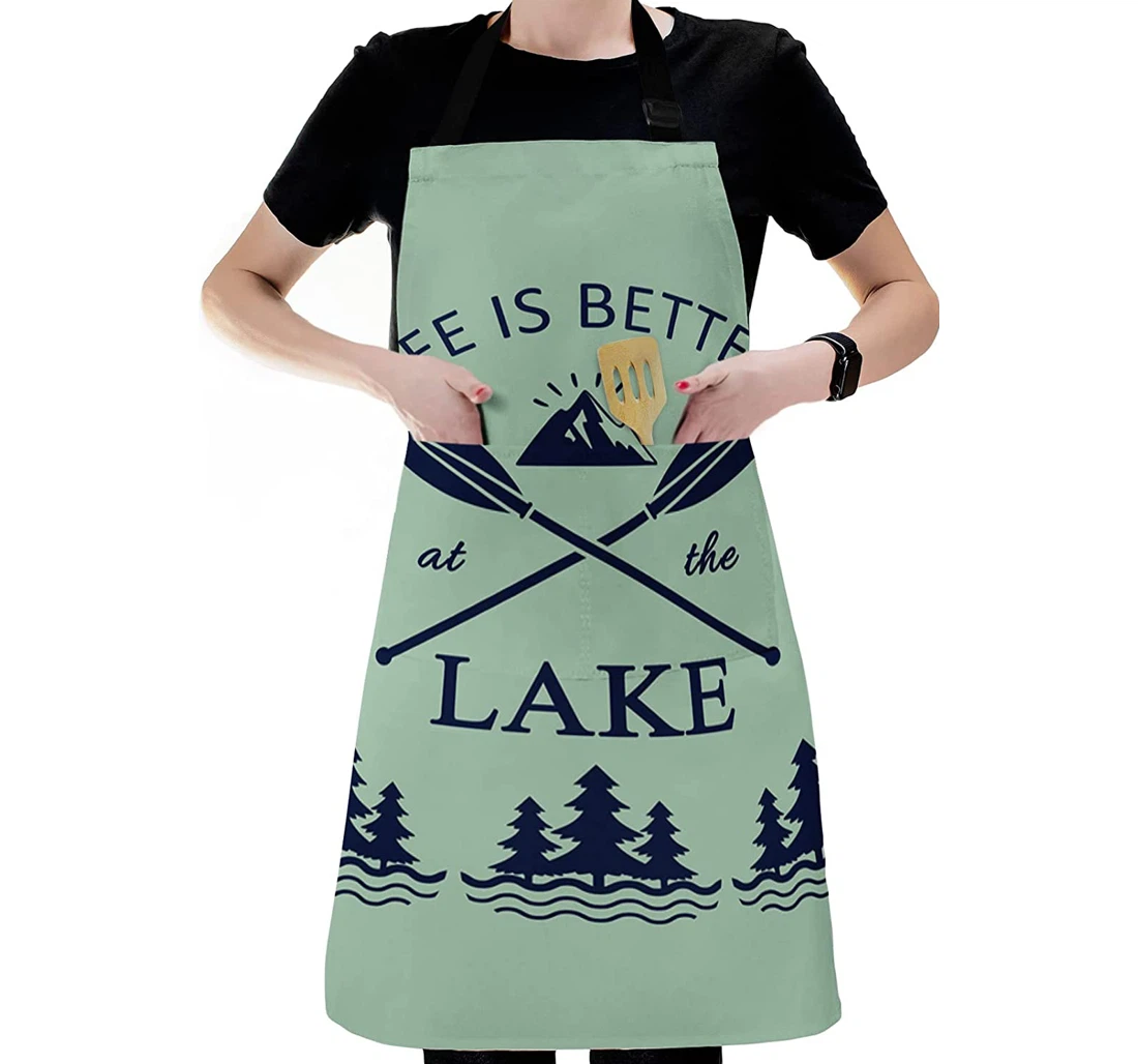 At Lake Is Better Life Quotes Apron