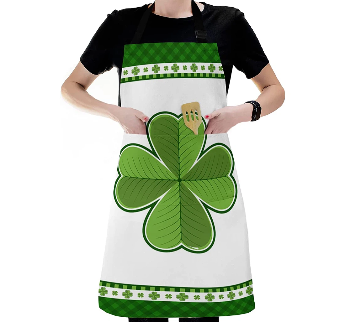 Luck Clover St Patrick's Day Shamrock Apron