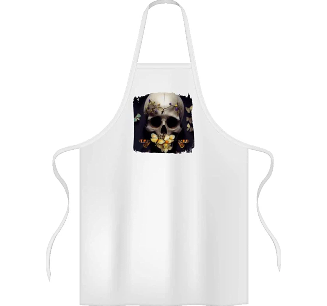 Human Skull Floral Cool Design Apron