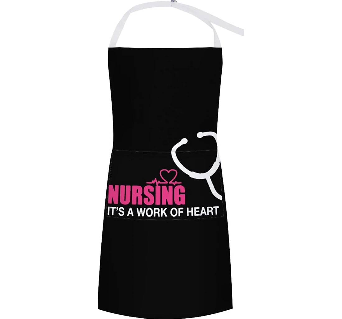 Nursing Is A Work Of Heart Apron