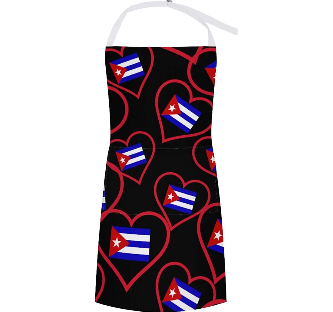 I Love Cuba Red Heart Apron