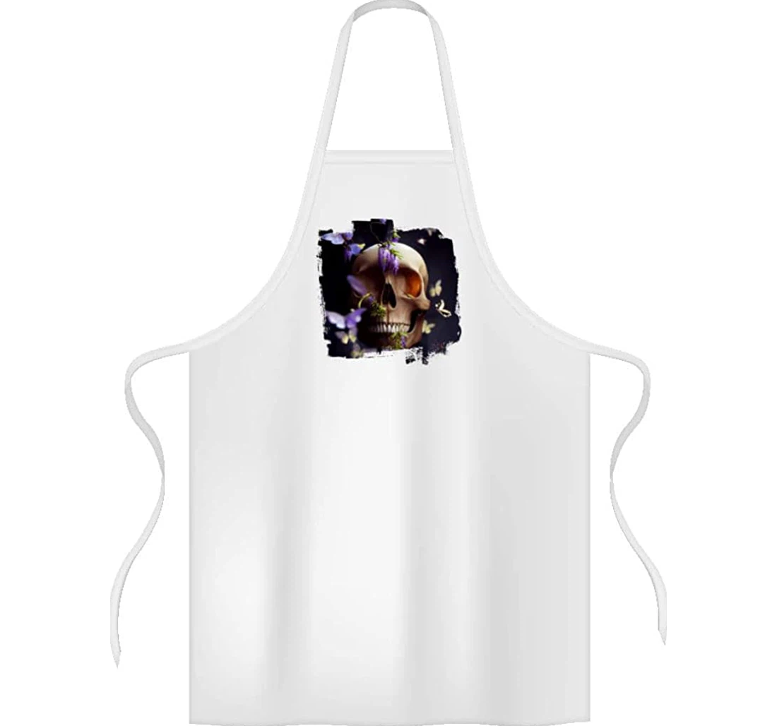 Flower Skull Butterfly Design Cute Apron
