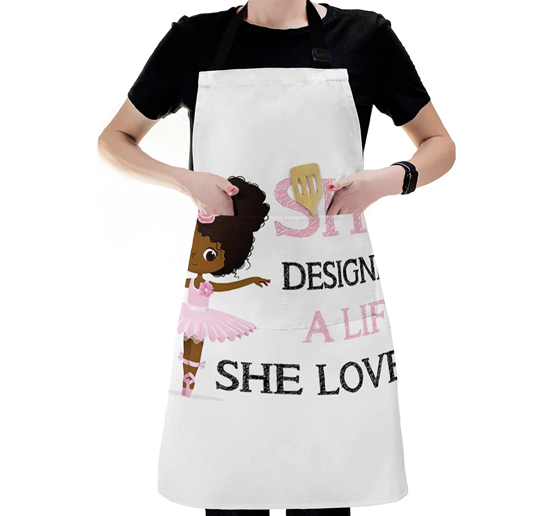 African Black Girl Ballet Apron